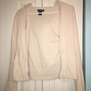 Express cream hooded sweatshirt